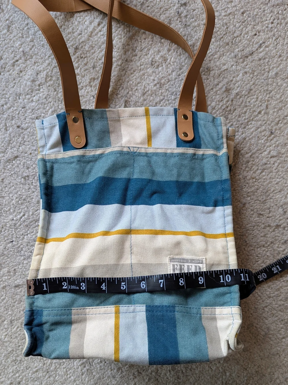 FEED PROJECT Canvas Market Tote | Coastal Stripe - Picture 11 of 12
